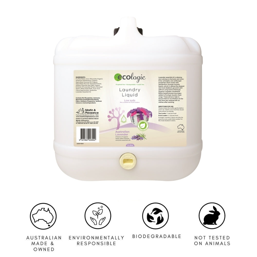 ECOLogic Australian Lavender Laundry Liquid BULK 15L