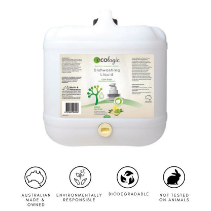 ECOLogic Lemon & Lime Dishwashing Liquid BULK 15L