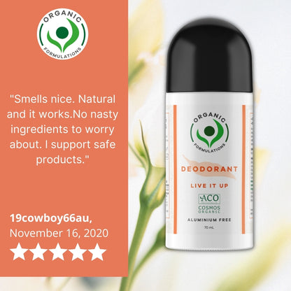 Organic Formulations Live It Up Deodorant 70ml