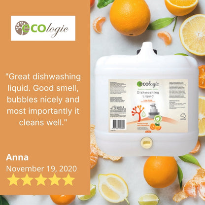 ECOLogic Sweet Orange & Clementine Dishwashing Liquid BULK 15L