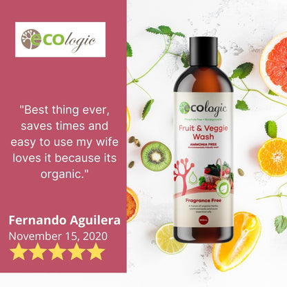 ECOLogic Fruit & Veggie Wash Fragrance Free 500mL
