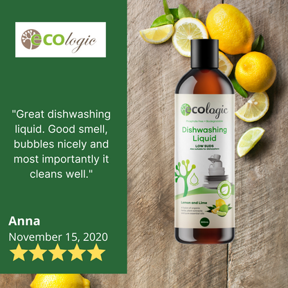 ECOLogic Lemon & Lime Dishwashing Liquid 500mL