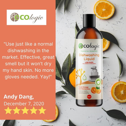 ECOLogic Sweet Orange & Clementine Dishwashing Liquid 500mL