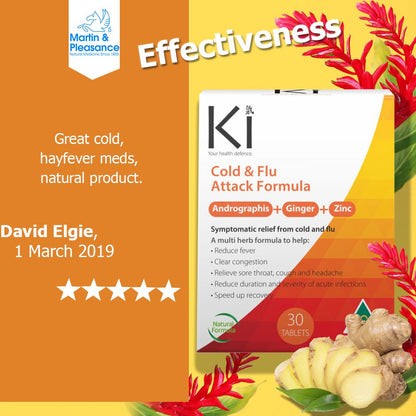 Ki Cold & Flu Attack Formula 30 Tablets