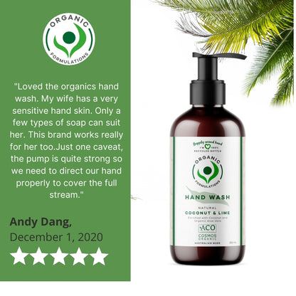 Organic Formulations Coconut & Lime Hand Wash 250ml