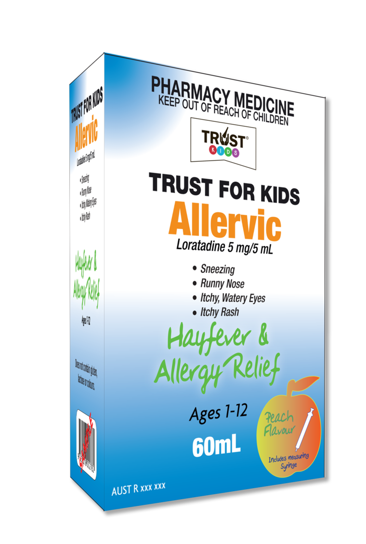 Claratyne  GENERIC Children's Hayfever & Allergy Relief Syrup peach Flavour 60ml