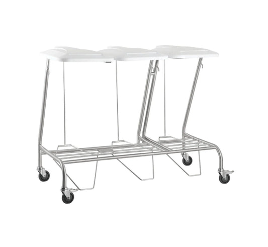 Triple Linen Skip Stainless Steel With Foot Operated Lid Each