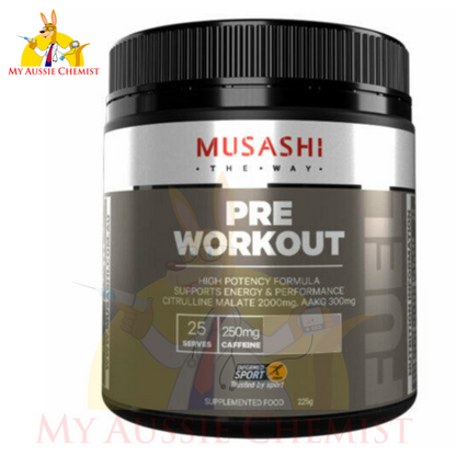 Musashi Pre-Workout Blend 225g High Potency Formula