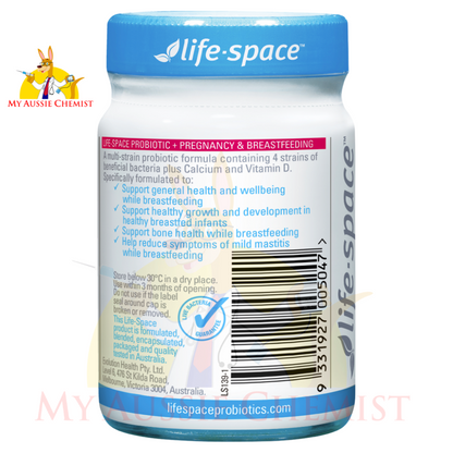 Life-Space Probiotic + Pregnancy & Breastfeeding 50 Hard Capsules Fridge Free