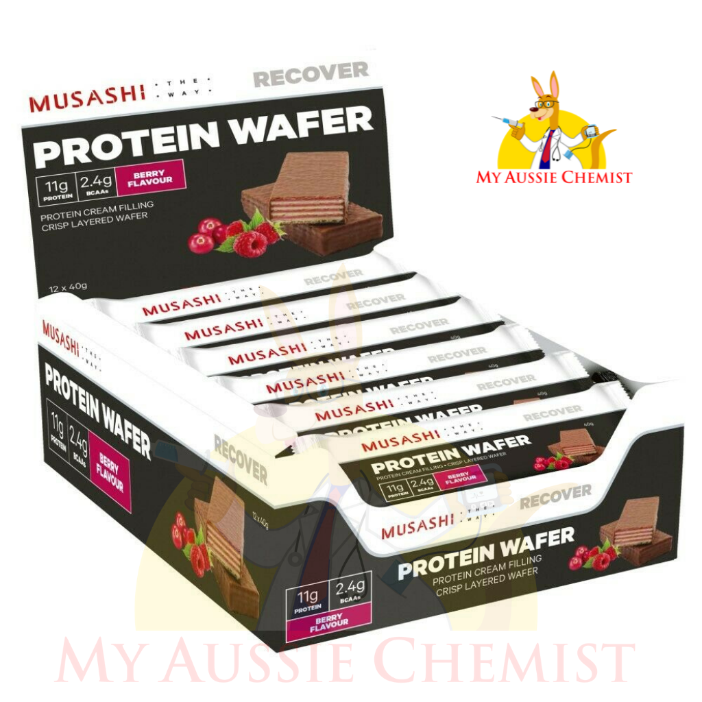 Musashi Protein Wafer 40g x 12 Bars