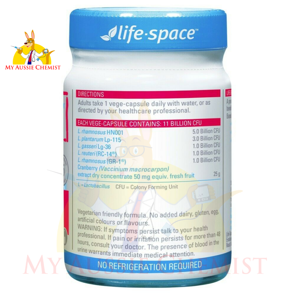 Life-Space Urogen Probiotic for Women 60 Vege Capsules with Cranberry UTI Relief