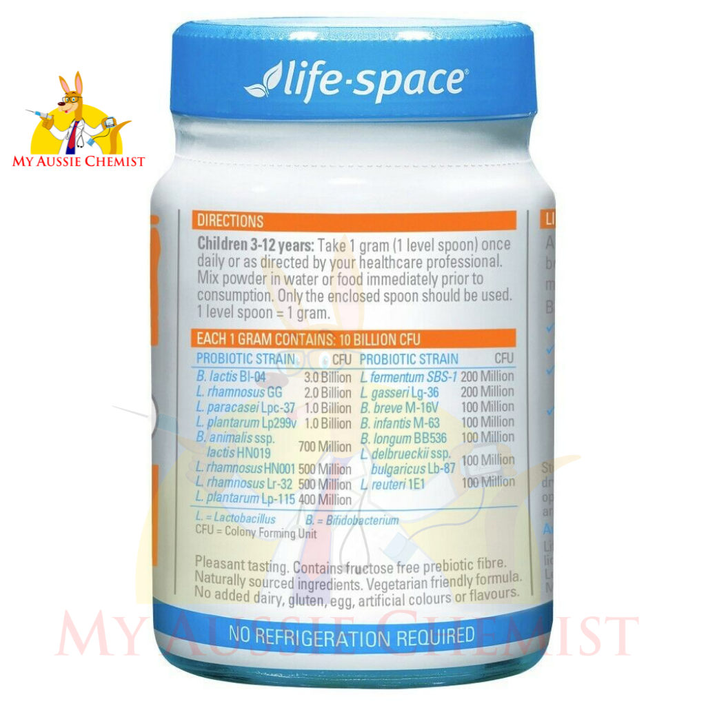 Life-Space Probiotic Powder for Children 60g 3 - 12 Years Kids Gut Health