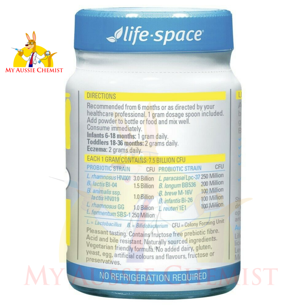 Life-Space Probiotic Powder for Baby 60g 6 Months - 3 Years Gut Health Babies