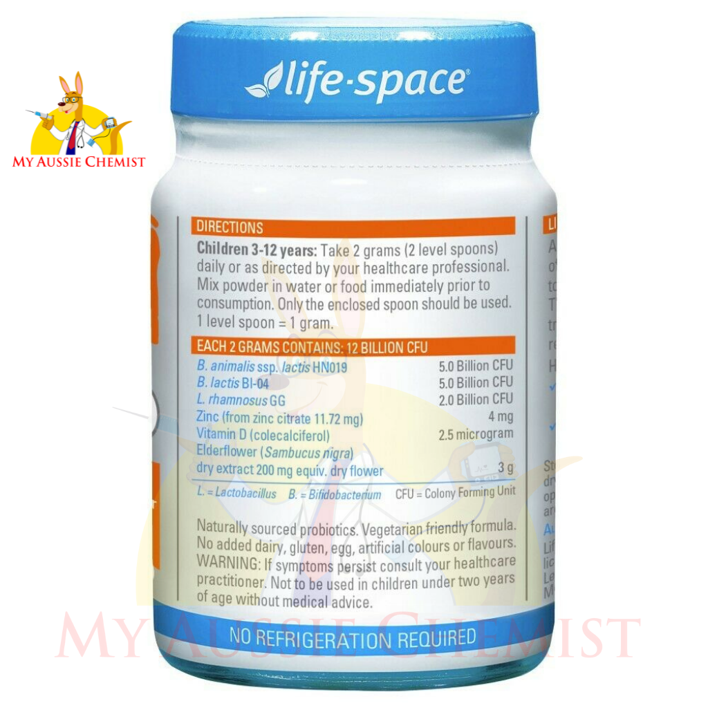 Life-Space Children Immune Support Probiotic 60g 3 - 12 Years Kids Gut Health