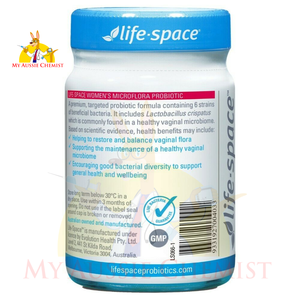 Life-Space Women's Microflora Probiotic 60 Vege Capsules Vaginal Flora Womens