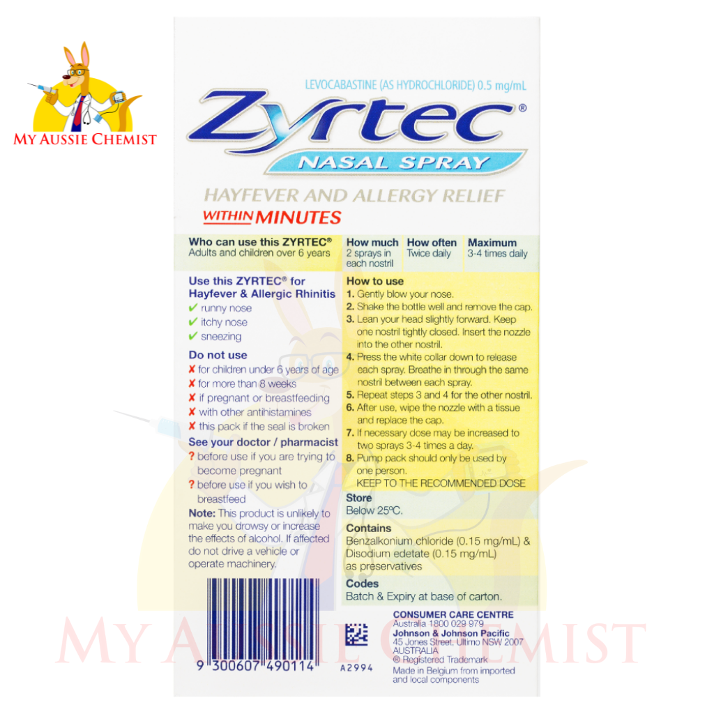 Zyrtec Nasal Spray 10mL Rapid