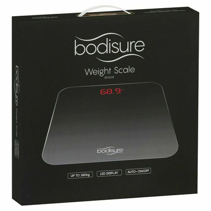 BodiSure Weight Scale Automatic ON/OFF LED Bathroom Scale Up To 180kg (BWS100)