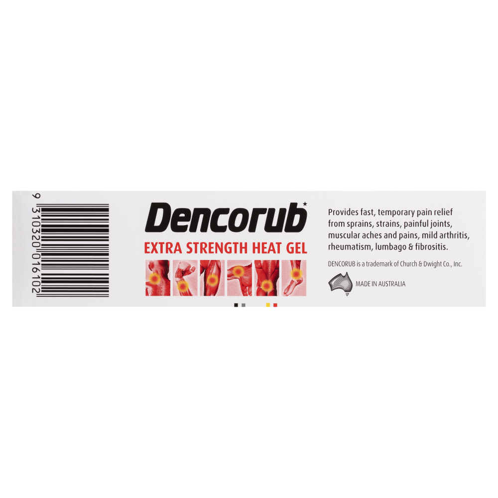 Dencorub Extra Strength Heat Gel 100g Concentrated Hot Muscle Fast Pain Relief