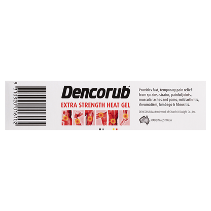 Dencorub Extra Strength Heat Gel 100g Concentrated Hot Muscle Fast Pain Relief