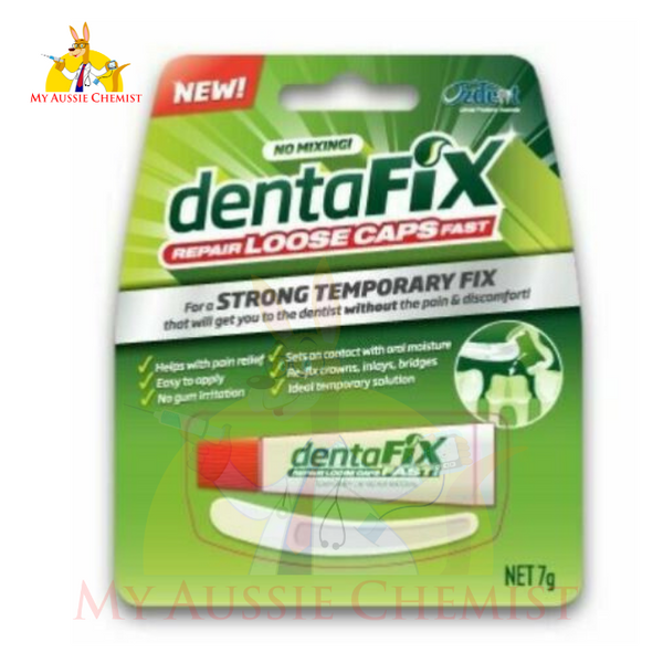 DentaFix Temporary Cap Repair Dental Cement No Gum Irritation Pain Rel MyAussieChemist