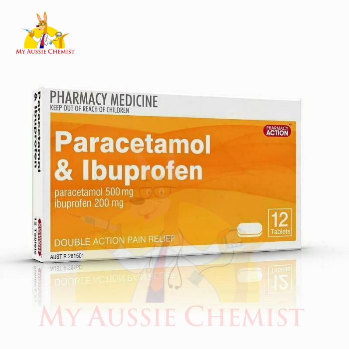 Pharmacy Action Paracetamol & Ibuprofen Pain Relief Tab X 12