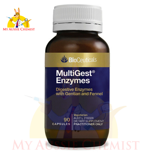 Bioceuticals MultiGest Enzymes 90/180 Capsules with Gentian and Fennel