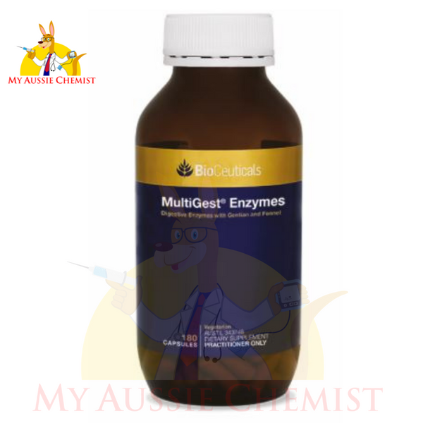 Bioceuticals MultiGest Enzymes 90/180 Capsules with Gentian and Fennel