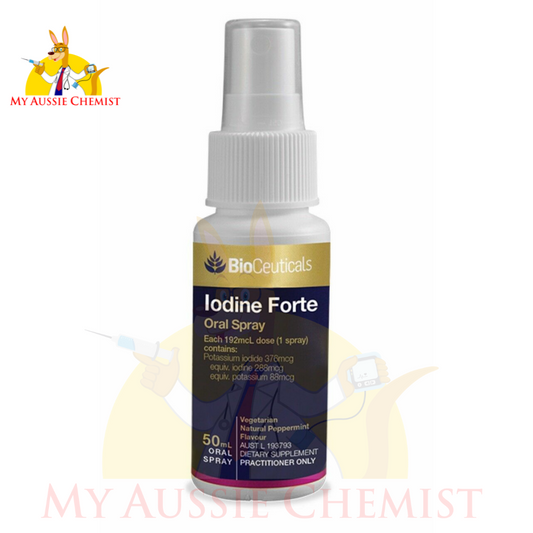 BioCeuticals Iodine Forte 50mL Oral Spray Healthy Thyroid Gland Function