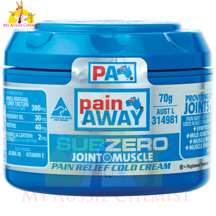 Pain Away Sub Zero Joint + Muscle Pain Relief Cold Cream 70g