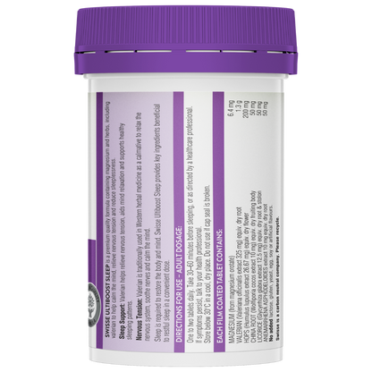 Swisse Ultiboost Sleep 60 Tablets Valerian Restful Sleep Nervous Tension