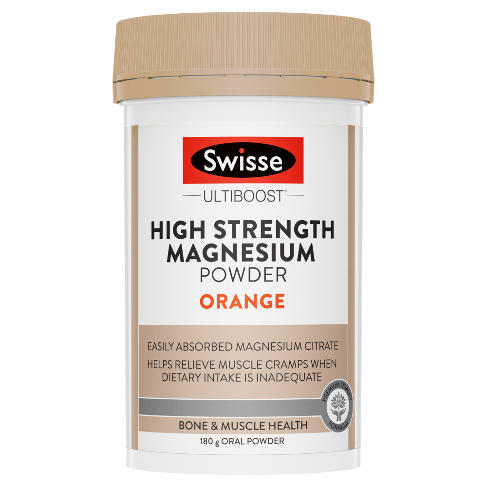 Swisse Ultiboost High Strength Magnesium Powder 180g - Orange Muscle Health