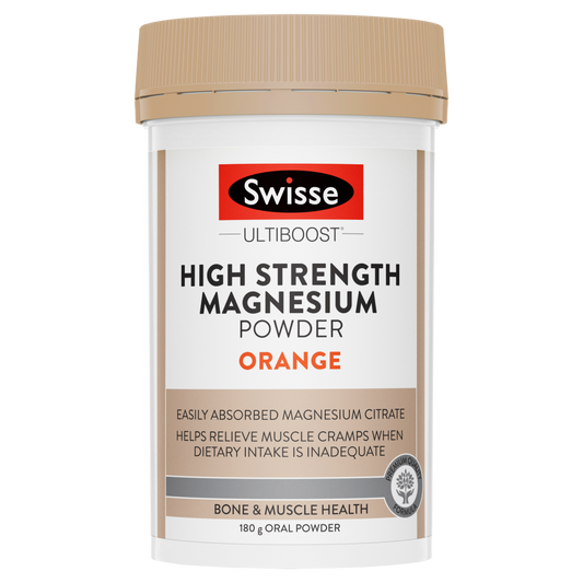 Swisse Ultiboost High Strength Magnesium Powder 180g - Orange Muscle Health
