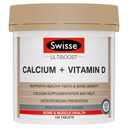 Swisse Ultiboost Calcium + Vitamin D 150 Tablets