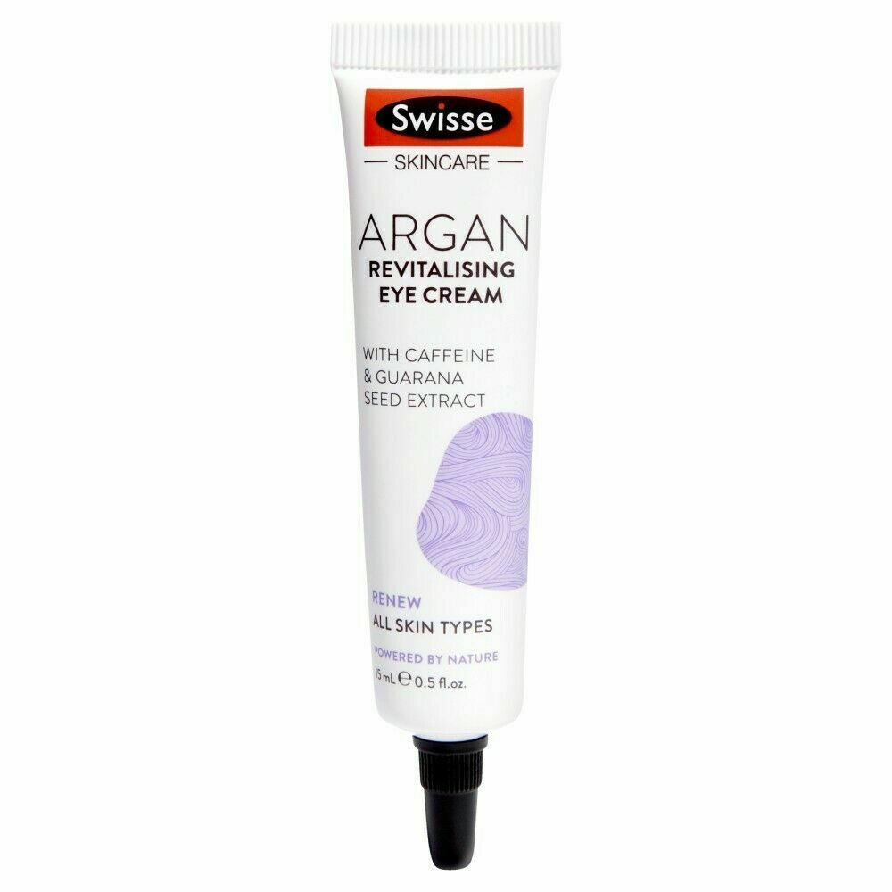 Swisse Argan Revitalising Eye Cream 15mL with Caffeine & Guarana Seed Extract