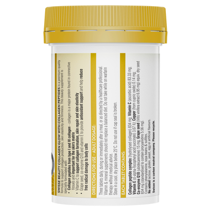 Swisse Beauty Collagen Glow with Collagen Peptides 60 Tablets