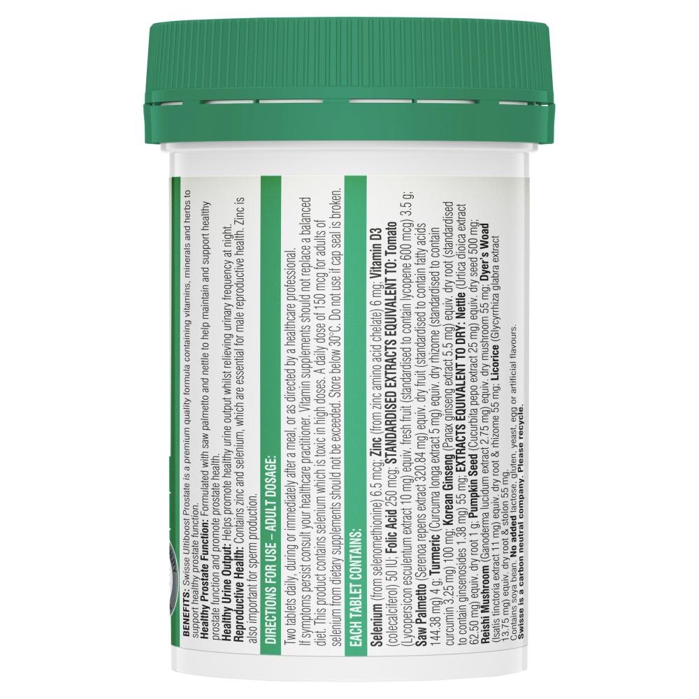 Swisse Ultiboost Prostate 50 Tablets Male Reproductive Health Saw Palmetto