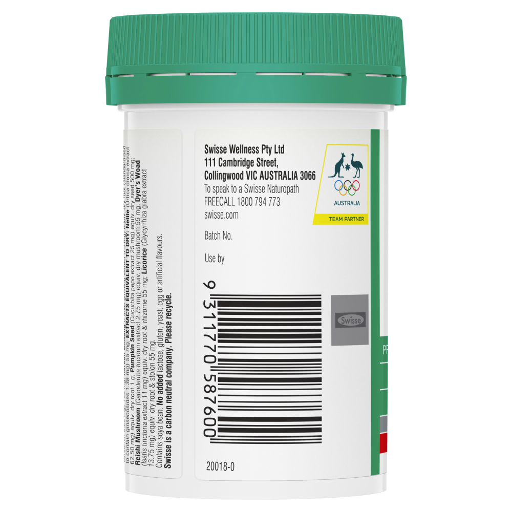 Swisse Ultiboost Prostate 50 Tablets Male Reproductive Health Saw Palmetto