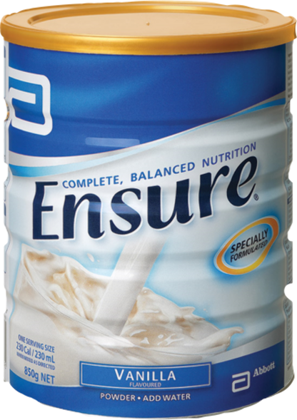 Ensure Powder 850g Flavour Balanced Nutritionally Complete Abbott
