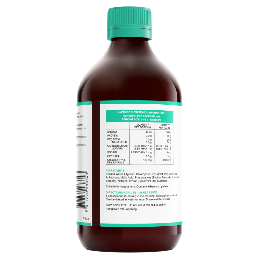 Swisse Chlorophyll 500mL Oral Liquid - Spearmint Flavour Healthy Detoxification