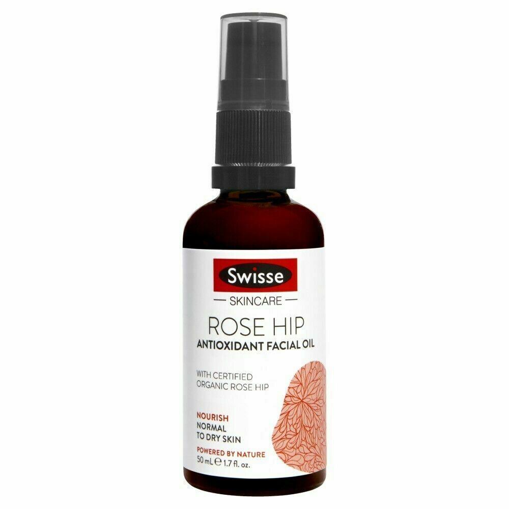 Swisse Rose Hip Antioxidant Facial Oil 50mL Anti-Ageing Moisturises Dry Skin