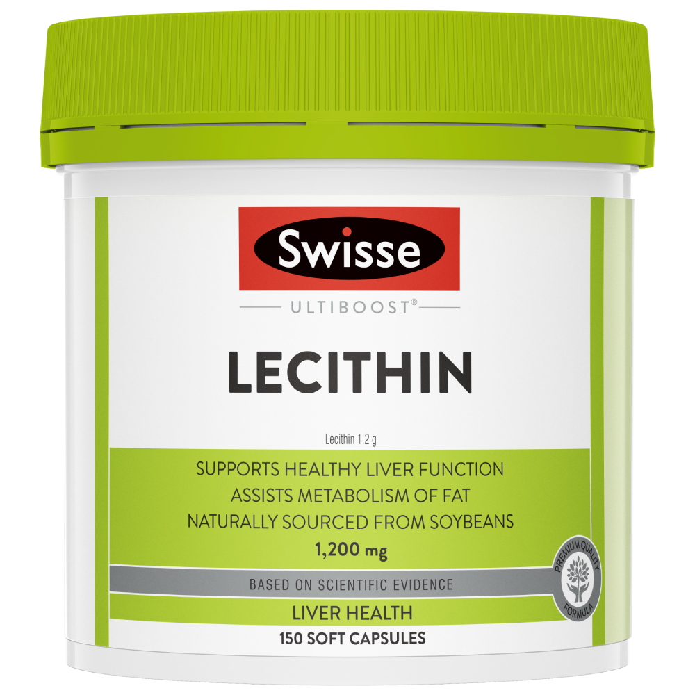 Swisse Ultiboost Lecithin 1200mg 150 Capsules Supports Healthy Liver Function