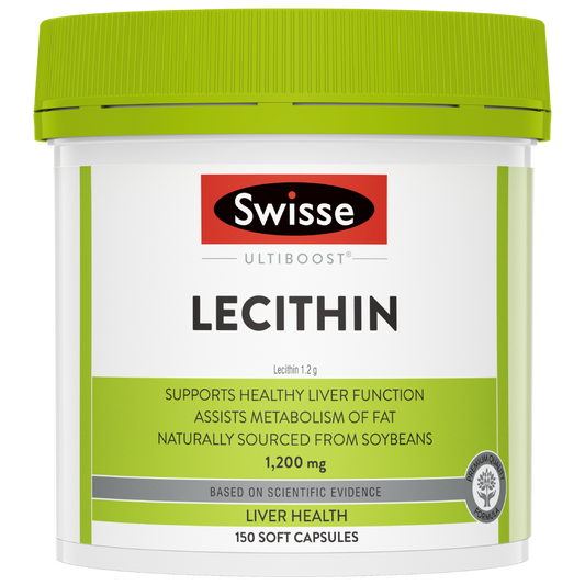 Swisse Ultiboost Lecithin 1200mg 150 Capsules Supports Healthy Liver Function