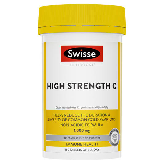 Swisse Ultiboost High Strength C 150 Tablets Vitamin C 1000mg Immune Health