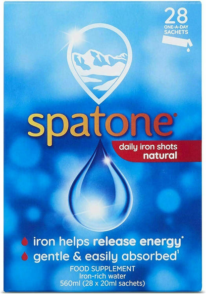 Spatone Liquid Iron Supplement 28 Sachets 100% Natural Highly Bioavailable Vegan