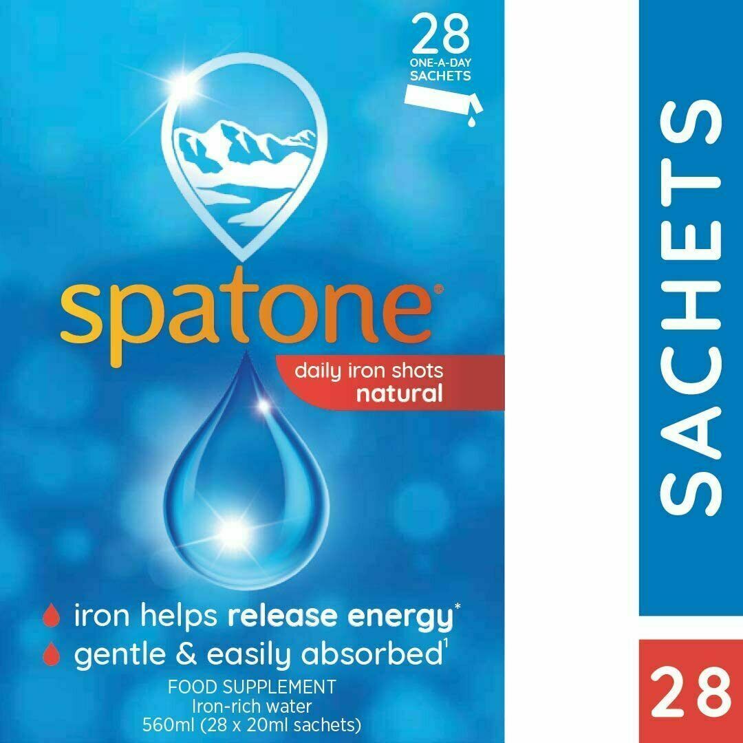 Spatone Liquid Iron Supplement 28 Sachets 100% Natural Highly Bioavailable Vegan