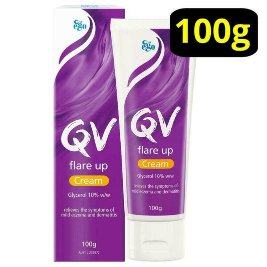 QV Flare Up Cream 100g Eczema & Dermatitis Relief Moisturises Dry Skin Ego