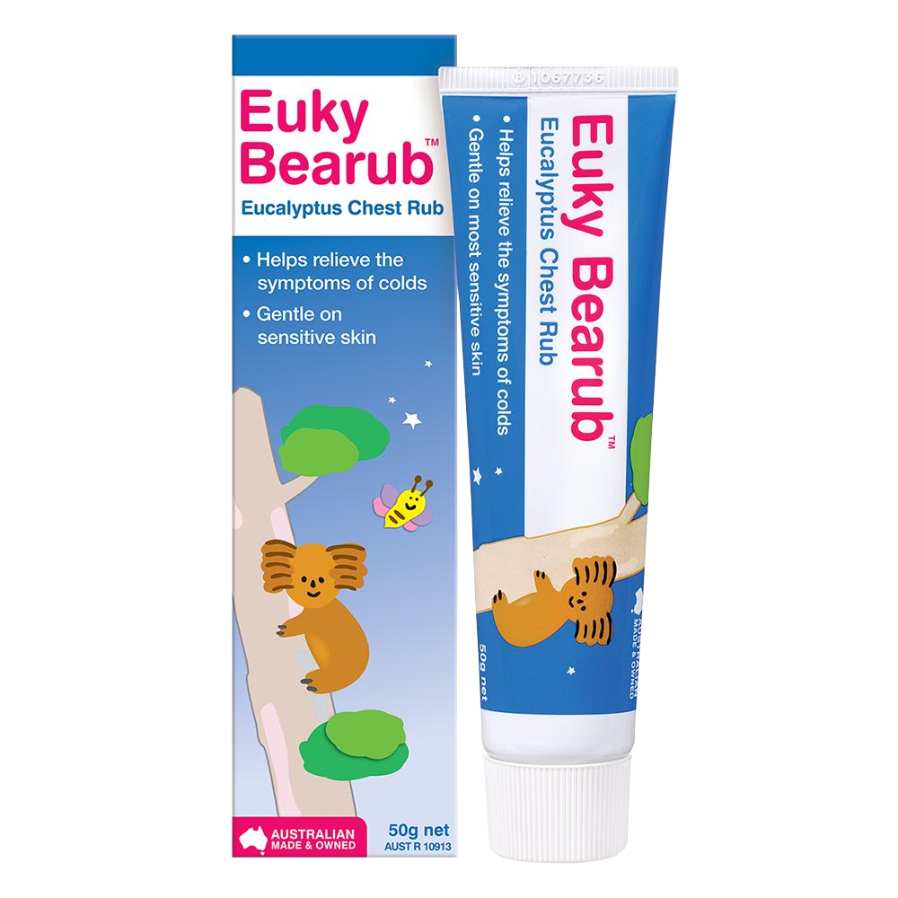 Euky Bear Eucalyptus Chest Rub 50g Relieve Colds Symptoms Stuffy Nose Bearub