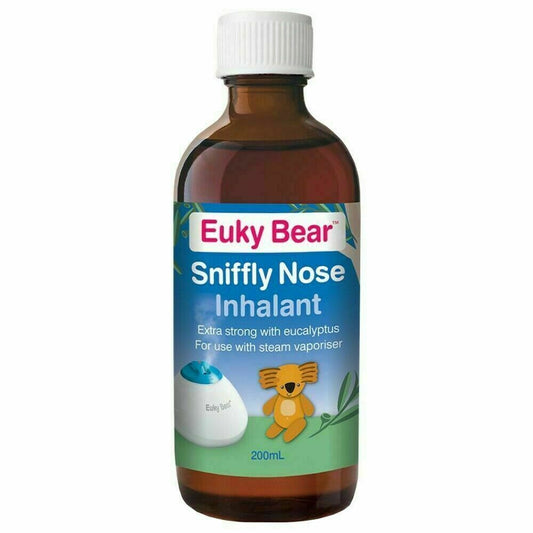 Euky Bear Sniffly Nose Inhalant 200mL Soothe Nasal & Throat Passages Eucalyptus