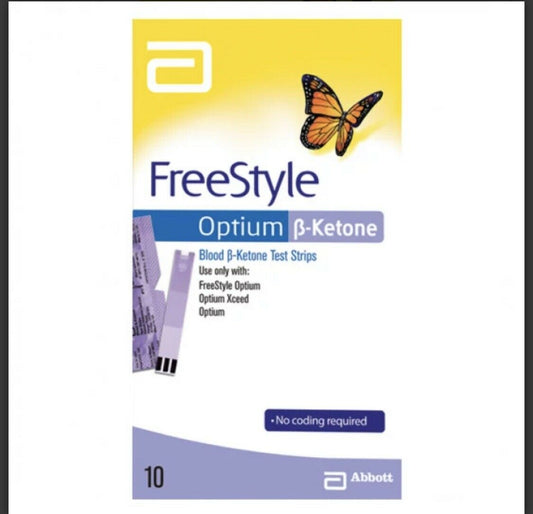 Ketone Test Strips FreeStyle Optium Blood Abbott