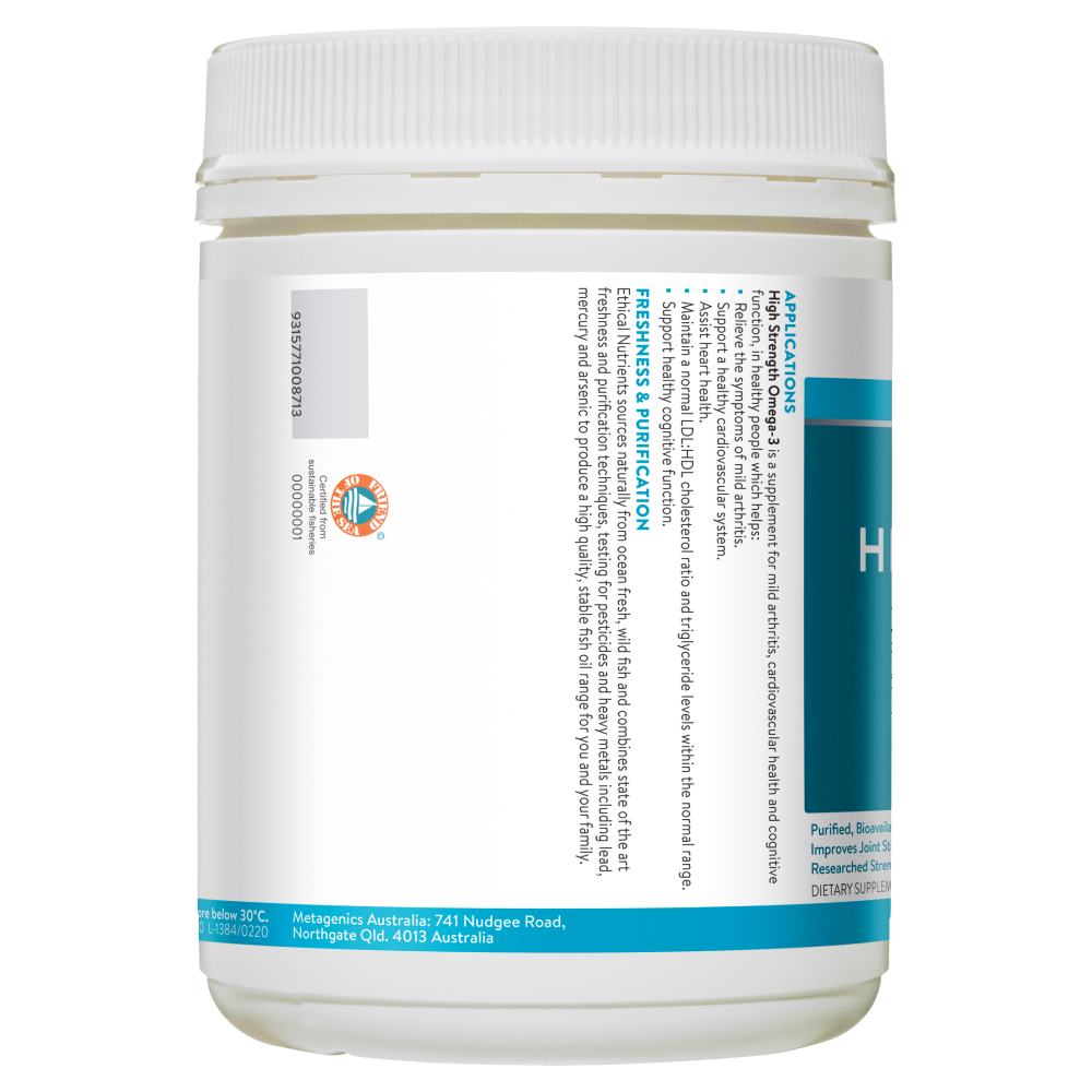 Ethical Nutrients High Strength Omega3 220 Capsules OMEGAZORB EPA DHA